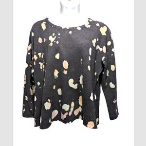 NWOT Lane Bryant LIVI Black Print Long Sleeve Sweatshirt Plus Size 18/20